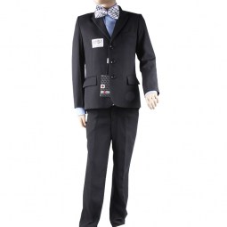 (Артикул 6110-1) Детский классический костюм двойка черный (брюки+пиджак)